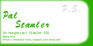 pal stamler business card